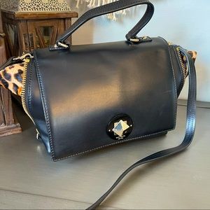 Kate Spade Leather and Leopard Calf skin Crossbody